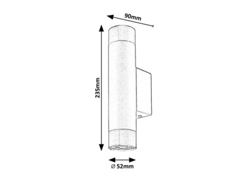 Spot Zircon, 2 x GU10, negru mat