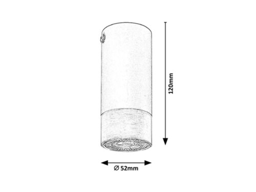 Spot Zircon, 1 x GU10, negru mat