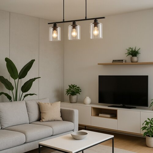 Pendul Miroslaw, 3 x E27, Negru