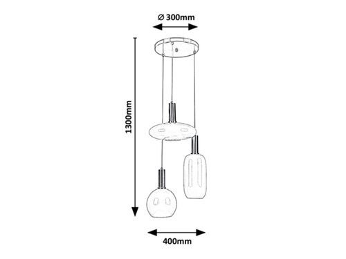 Pendul Sinopia, 3 x E27, Auriu