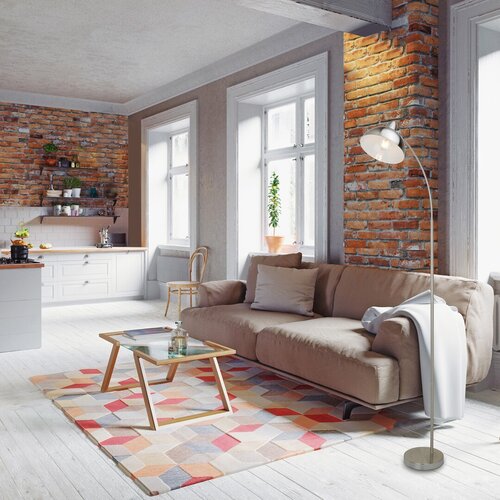 Lampadar Daron, 1 x E27, crom satin