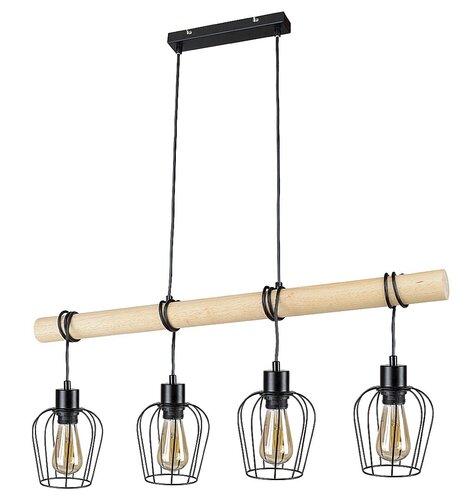 Pendul Fabian, 4 x E27, Negru