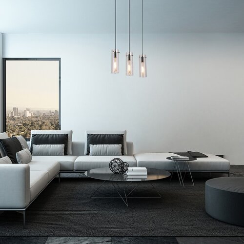 Pendul Acantha, 3 x E27, Negru