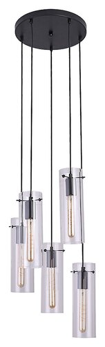 Pendul Acantha, 5 x E27, Negru