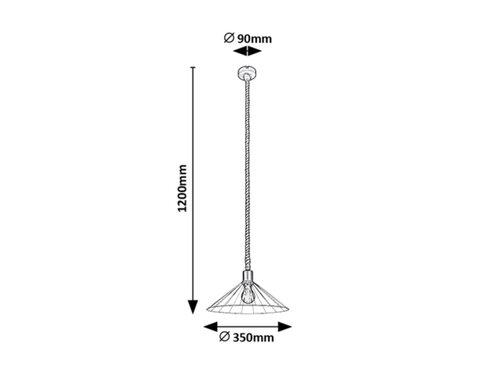 Pendul Daryl, 1 x E27, Negru