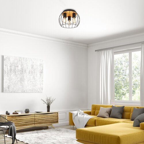 Plafoniera Kamala, 3 x E27, negru