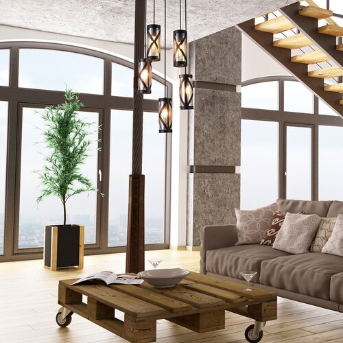 Pendul Oberon, 5 x E14, Maro