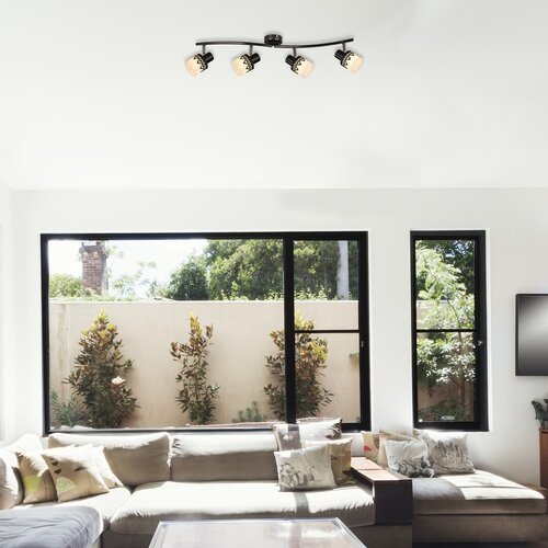 Spot Lacey, 4 x E14, negru