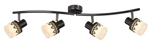 Spot Lacey, 4 x E14, negru