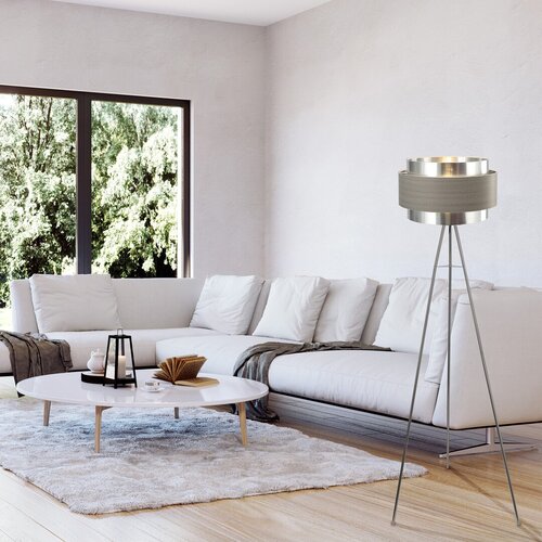 Lampadar Basil, 1 x E27, crom satin