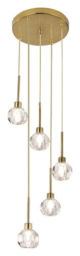 Pendul Kassia, 5 x G9, Auriu