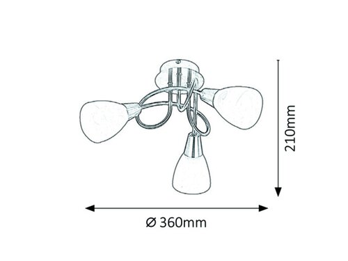 Lustra Jenna, 3 x E14, crom satin