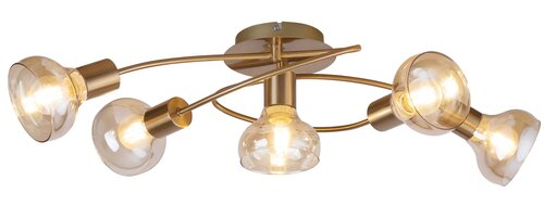 Lustra Holly, 5 x E14, auriu antic