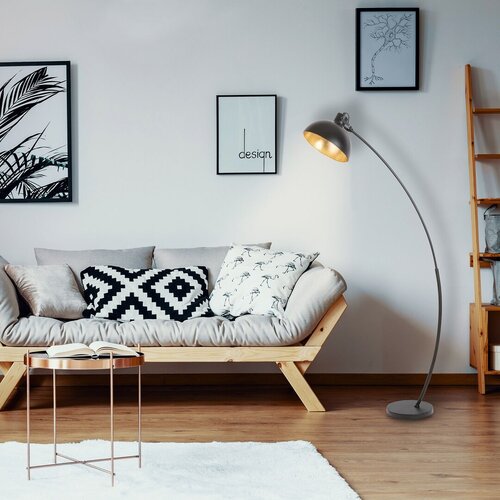 Lampadar Otto, 1 x E27, negru mat