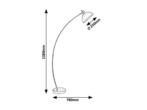 Lampadar Otto, 1 x E27, alb mat