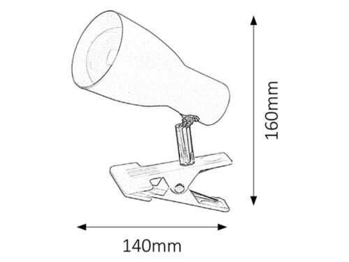 Lampa de birou Ebony, 1 x E27, alb