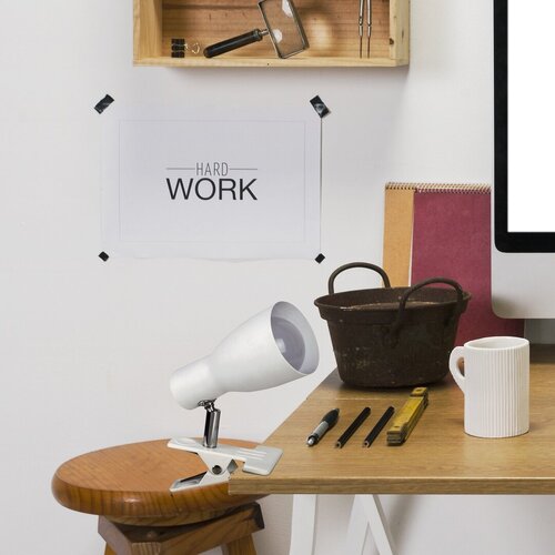 Lampa de birou Ebony, 1 x E27, alb