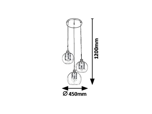 Pendul Philana, 3 x E27, Auriu