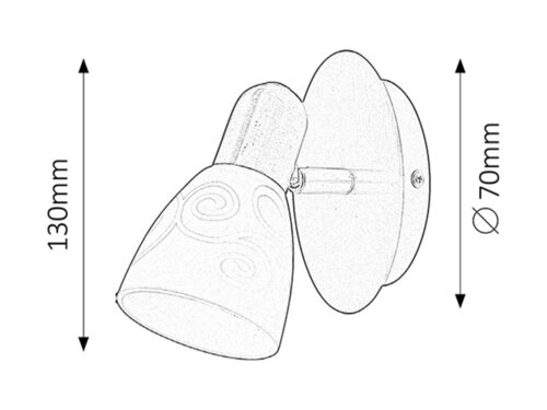 Spot Harmony Lux, 1 x E14, crom satin