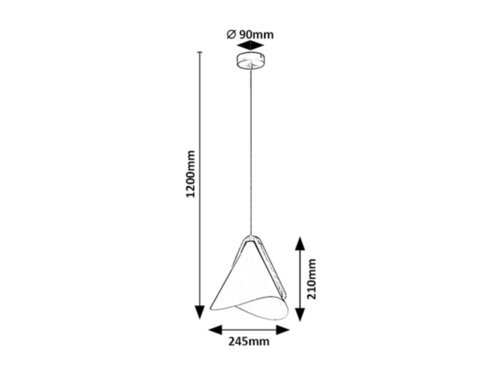 Pendul Neva, 1 x E27, Gri