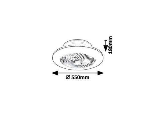 Plafoniera Dalfon LED cu Telecomanda, 36W, 2100lm, lumina reglabila (3000K - 6000K)