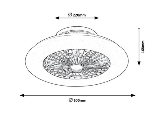 Plafoniera Dalfon LED cu Telecomanda, 30W, 1700lm, lumina reglabila (3000K - 6500K)