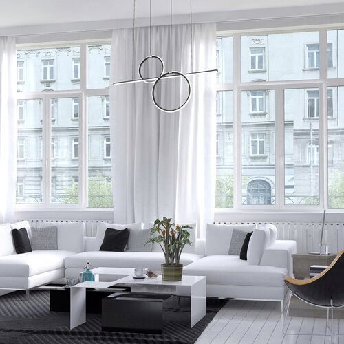 Pendul LED Willow, 48W, lumina neutra (4000K), Negru