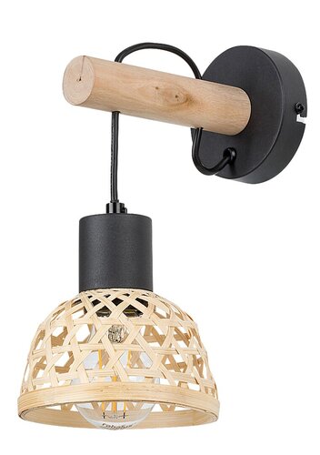 Aplica Rattan, 1 x E27, Negru
