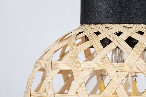 Aplica Rattan, 1 x E27, Negru