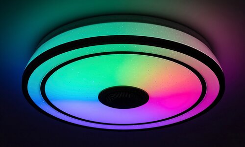Plafoniera Nikolaus LED cu Telecomanda, 24W, 1600lm, RGB, lumina reglabila (3000K - 6500K)
