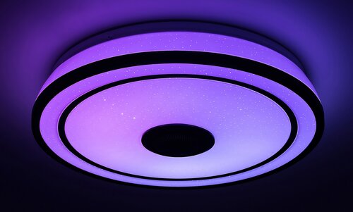 Plafoniera Nikolaus LED cu Telecomanda, 24W, 1600lm, RGB, lumina reglabila (3000K - 6500K)