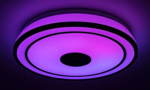 Plafoniera Nikolaus LED cu Telecomanda, 24W, 1600lm, RGB, lumina reglabila (3000K - 6500K)