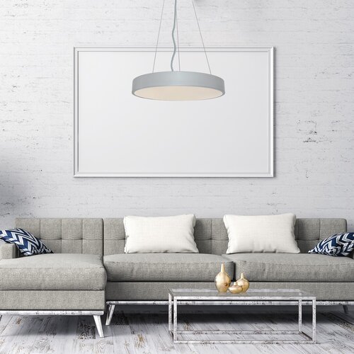 Pendul LED Tesia cu Telecomanda, 60W, 3 tipuri de lumina, Argintiu