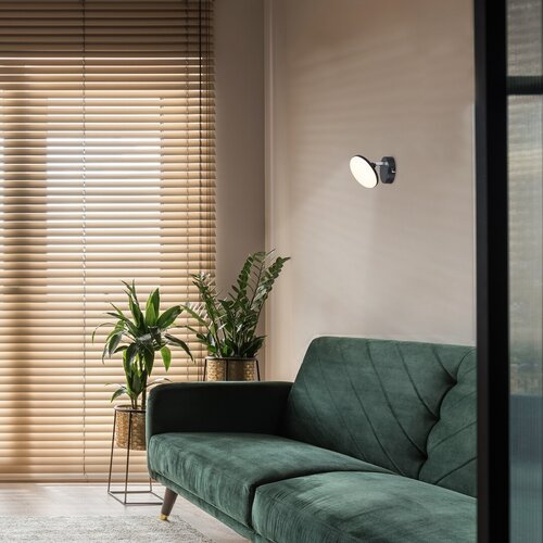 Aplica Madi LED, 4W, 370lm, lumina calda (3000K), Negru