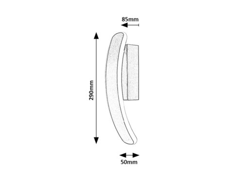 Aplica Jarnelle LED, 12W, 800lm, lumina calda (3000K), Crom