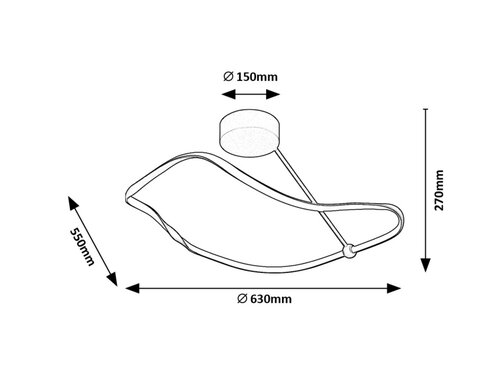 Plafoniera Mirossi LED, 38W, 2240lm, lumina neutra (4000K)