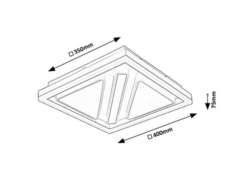 Plafoniera Gremin LED cu Telecomanda, 73W, 3750lm, lumina reglabila (3000K - 6000K)