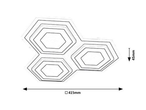 Plafoniera Bitsi LED cu Telecomanda, 72W, 3200lm, lumina reglabila (3000K - 6000K)