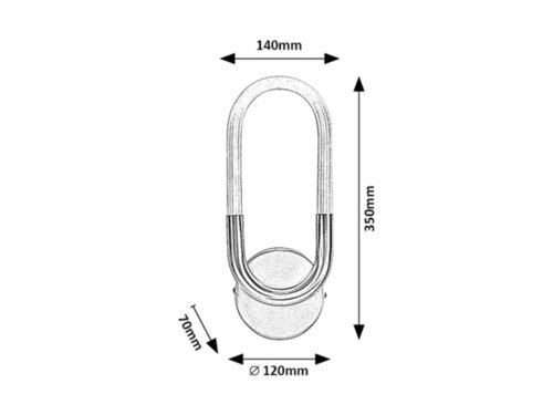 Aplica Irelia LED, 9W, 650lm, lumina neutra (4000K), Crom satin