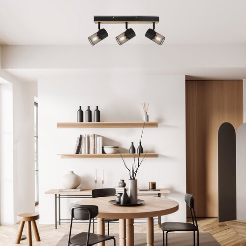 Spot Metta, 3 x E14, stejar