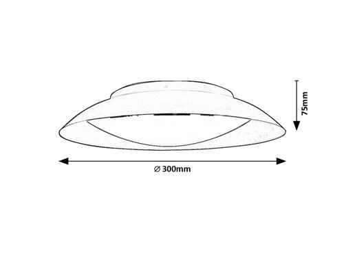 Plafoniera Hafsa LED, 20W, 1080lm, lumina calda (3000K)