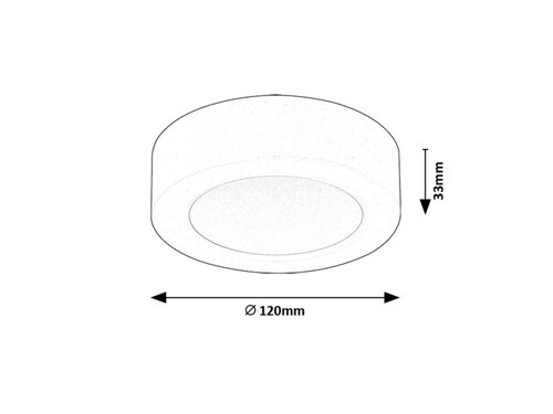 Plafoniera Shaun2 LED, 7W, 660lm, lumina neutra (4000K)