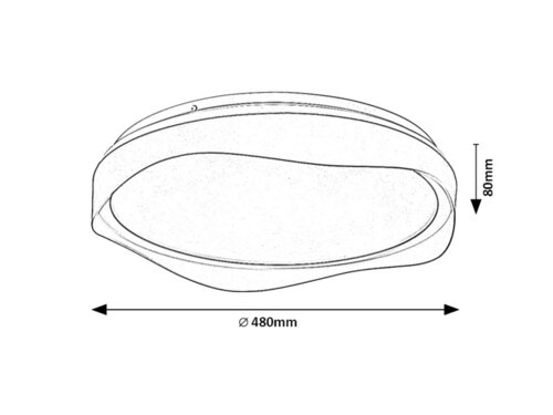 Plafoniera Israh LED, 40W, 1850lm, lumina neutra (4000K)