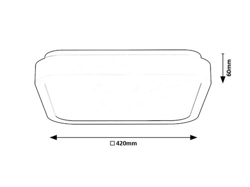 Plafoniera Samira LED, 48W, 3100lm, lumina neutra (4000K), IP44
