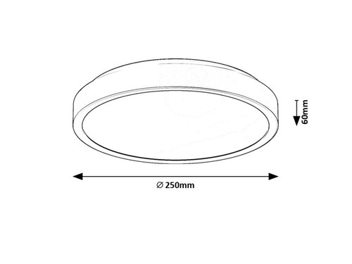 Plafoniera Samira LED, 18W, 1400lm, lumina neutra (4000K), IP44