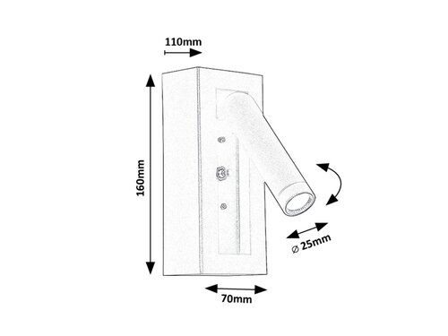 Aplica Gello LED, 4W, 210lm, lumina calda (3000K)