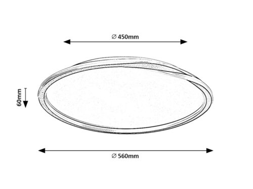 Plafoniera Mathiola LED, 40W, 2450lm, lumina calda (3000K)