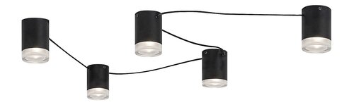 Spot Looplab, 5 x G9, negru