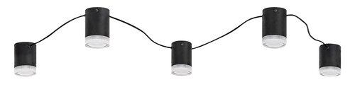 Spot Looplab, 5 x G9, negru