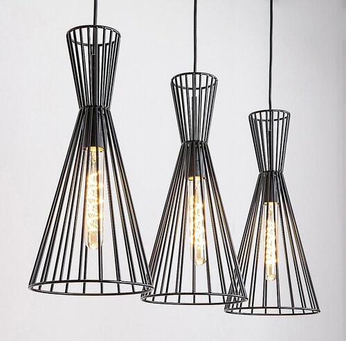 Pendul Leandros, 3 x E27, Negru